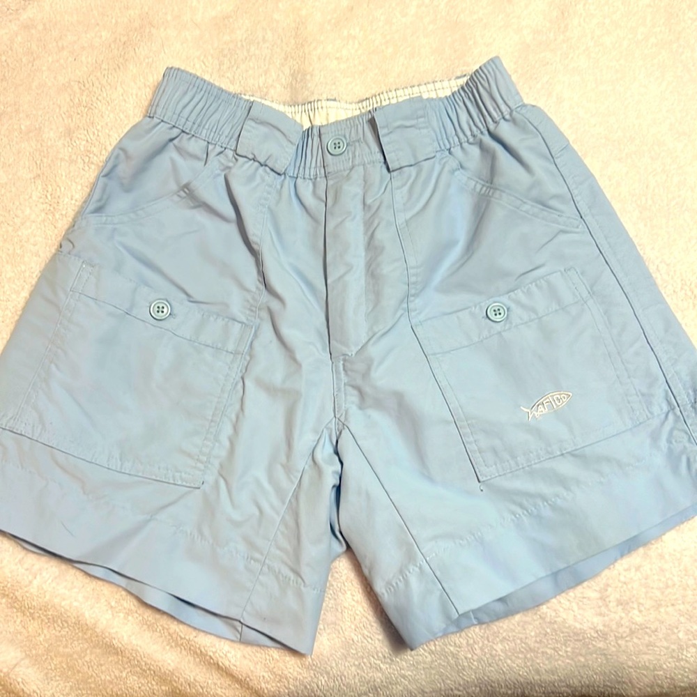 Aftco The Original Fishing Short® Stretch Size 28 Light Blue Heather